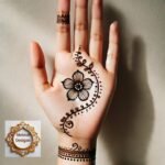 Front hand simple mehndi design 