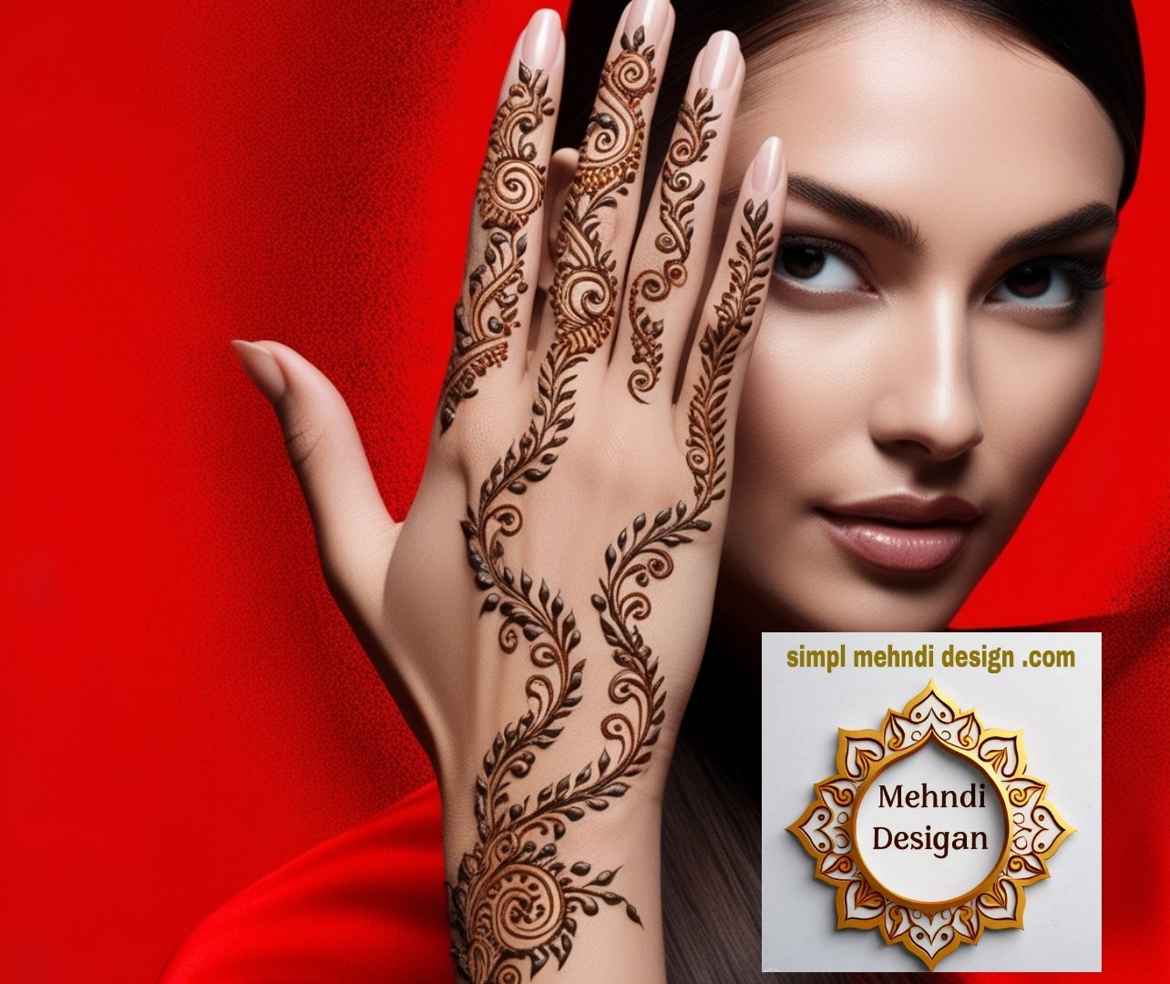 Easy mehndi design photo