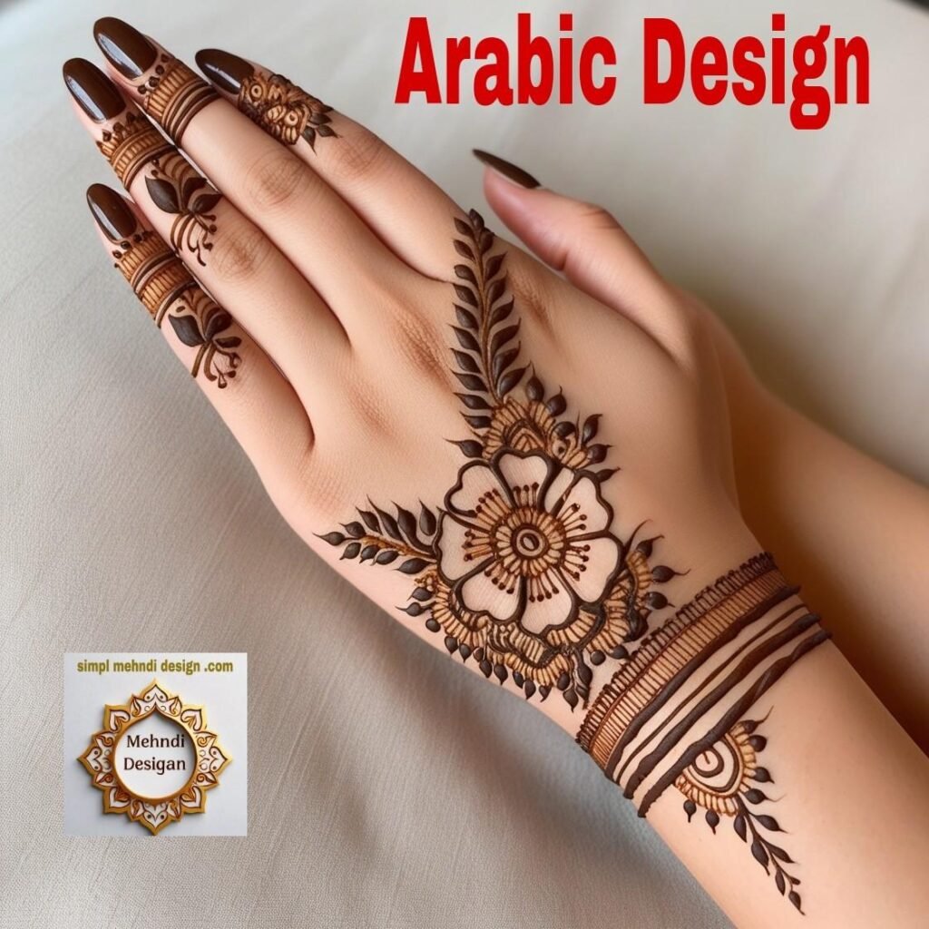 Arabic simple mehndi Design for hands