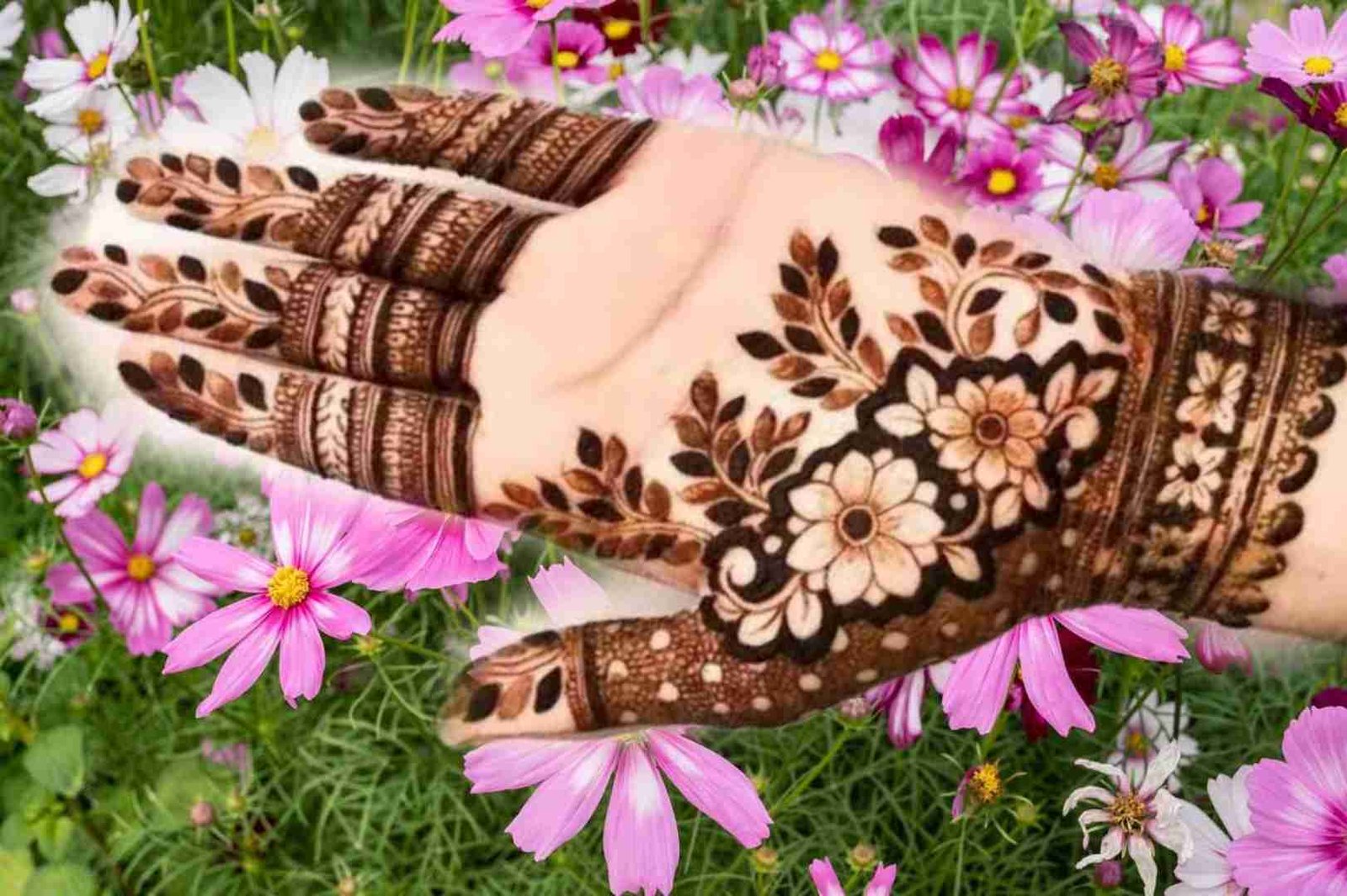 Modern finger Front Hand Mehndi Design
