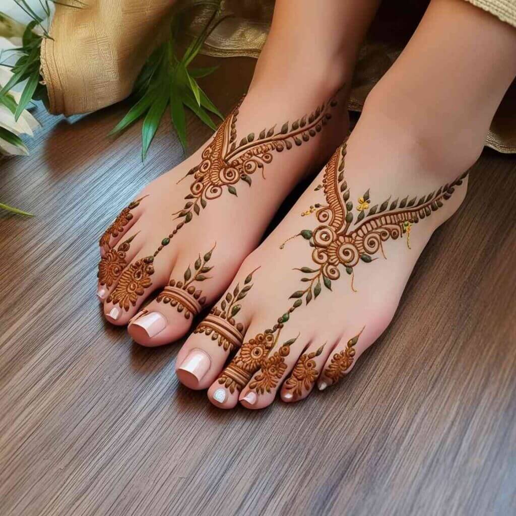 Stylish foot Mehndi Design