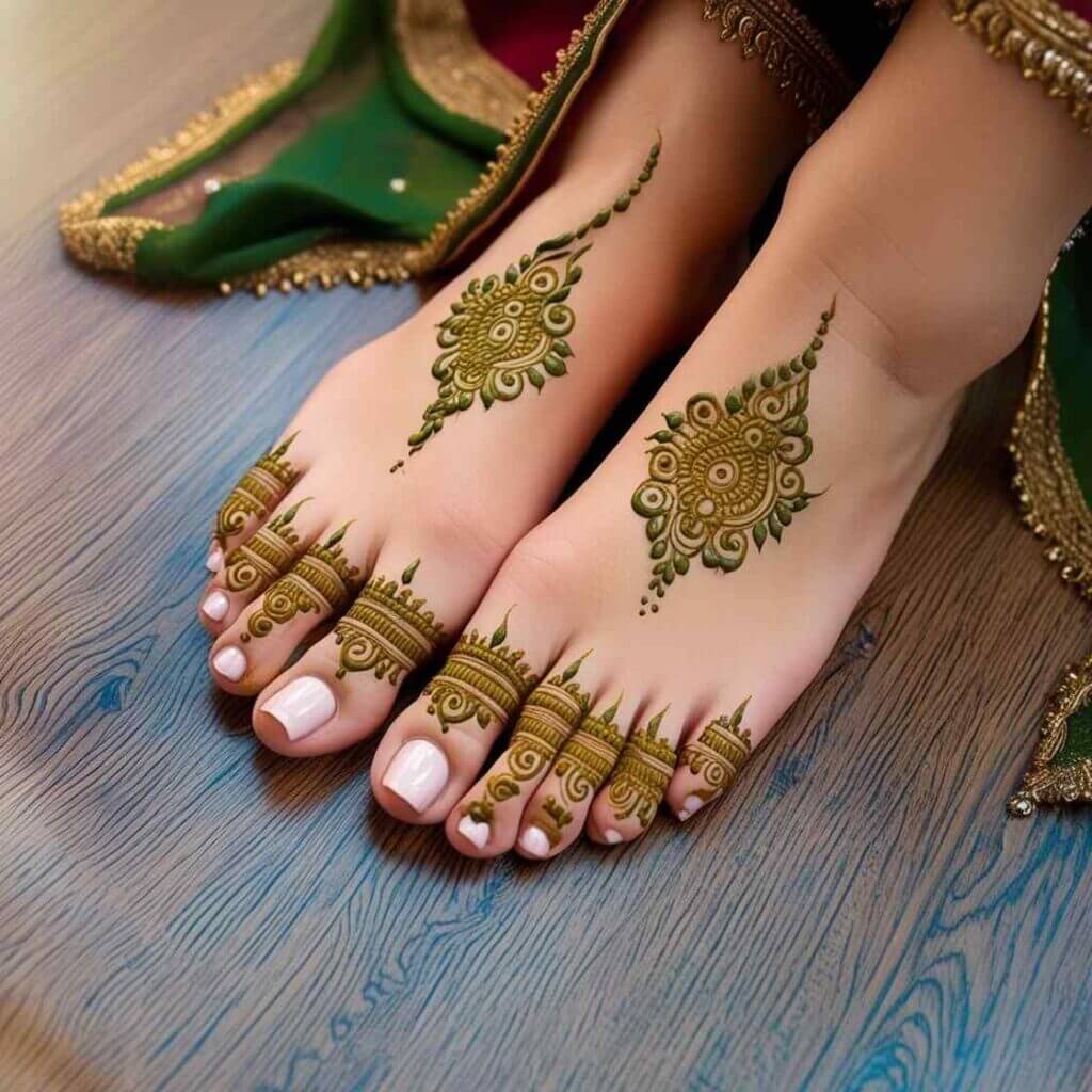 How to make foot Mehndi Design