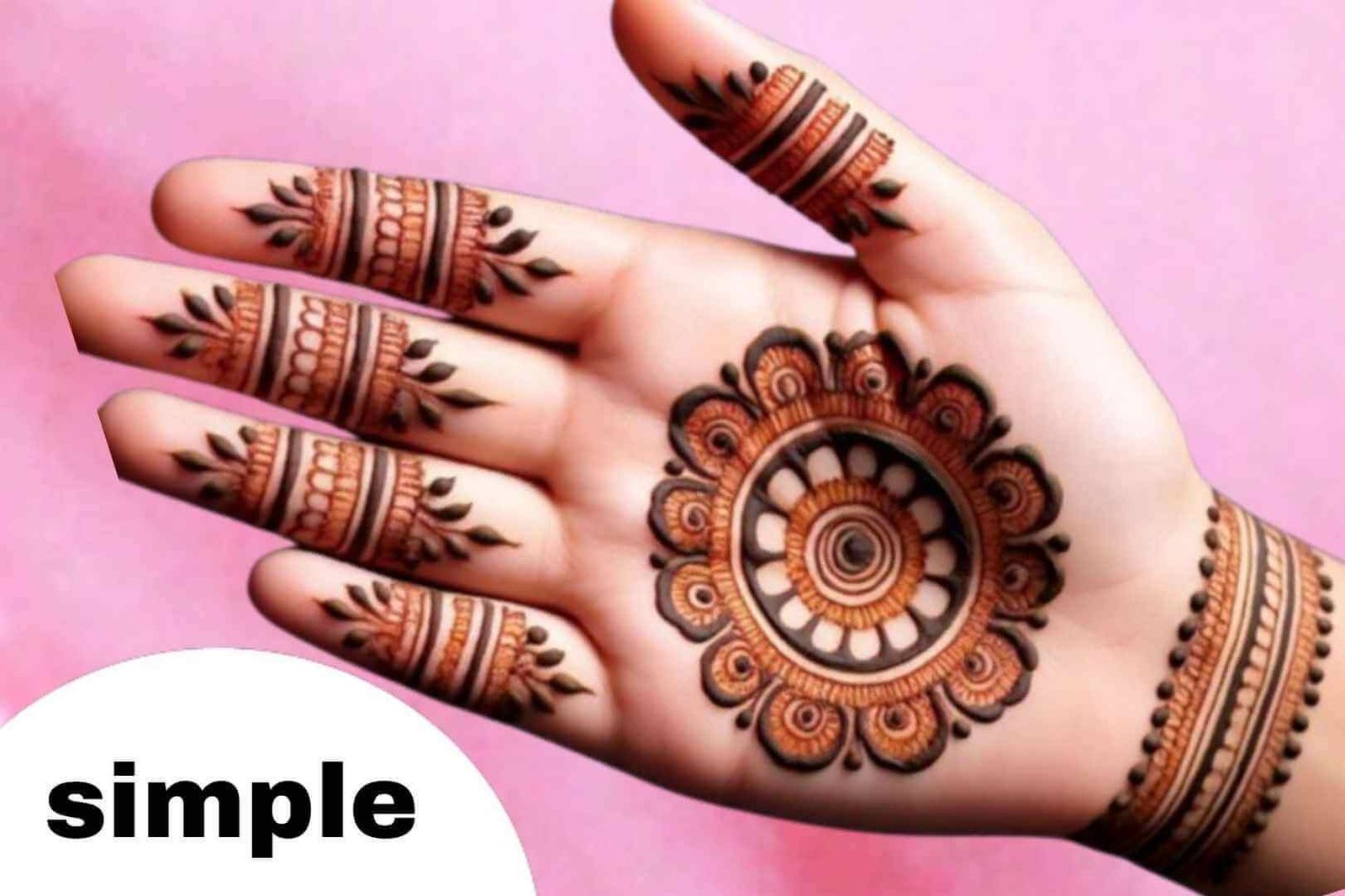 Mehendi design front hand