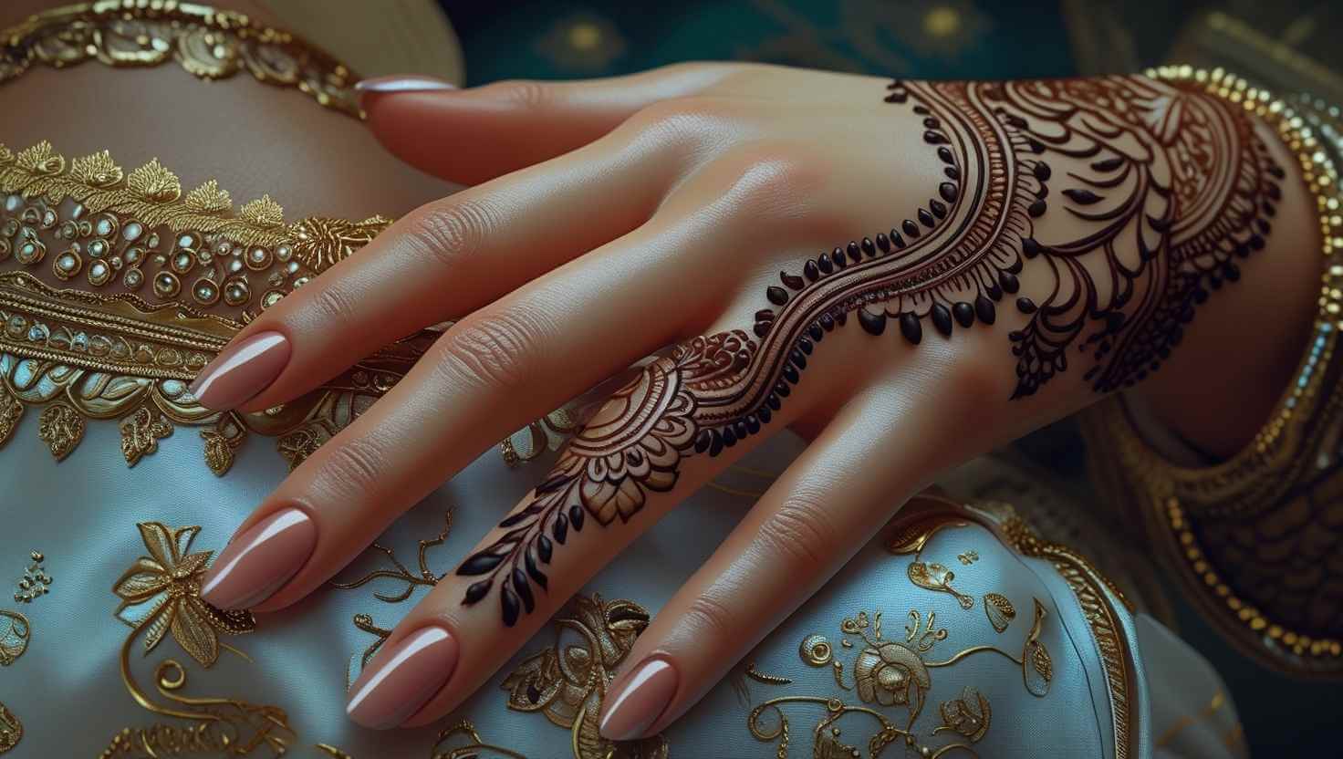 Mehendi design back Hand