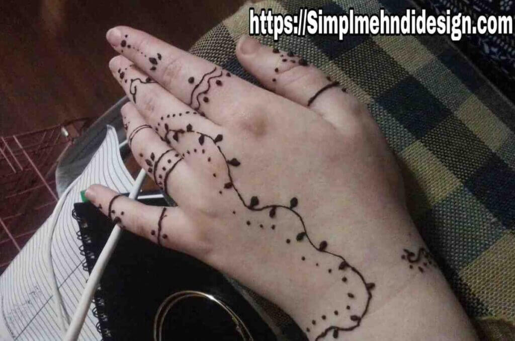 Mehandi Design Simple Back Hand Pattern